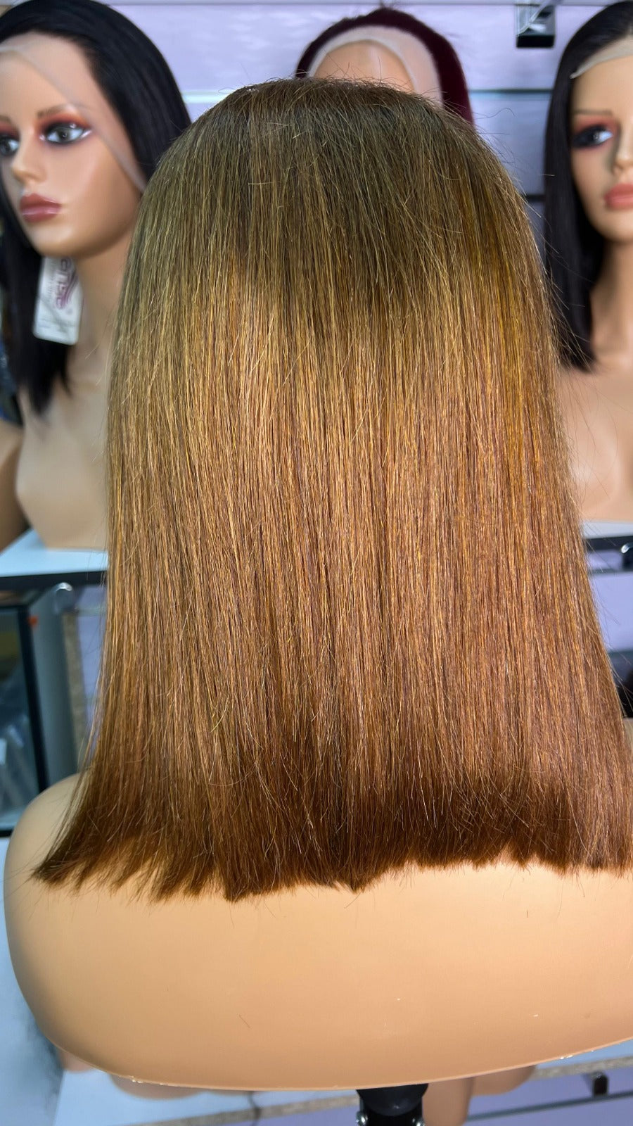 12-Inch Bob Glueless Frontal Wig - Color #4