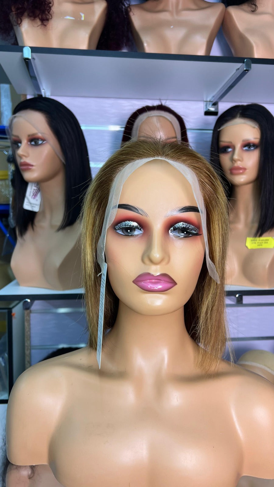 10-Inch Piano Bob Glueless Frontal Wig - Color #4/27