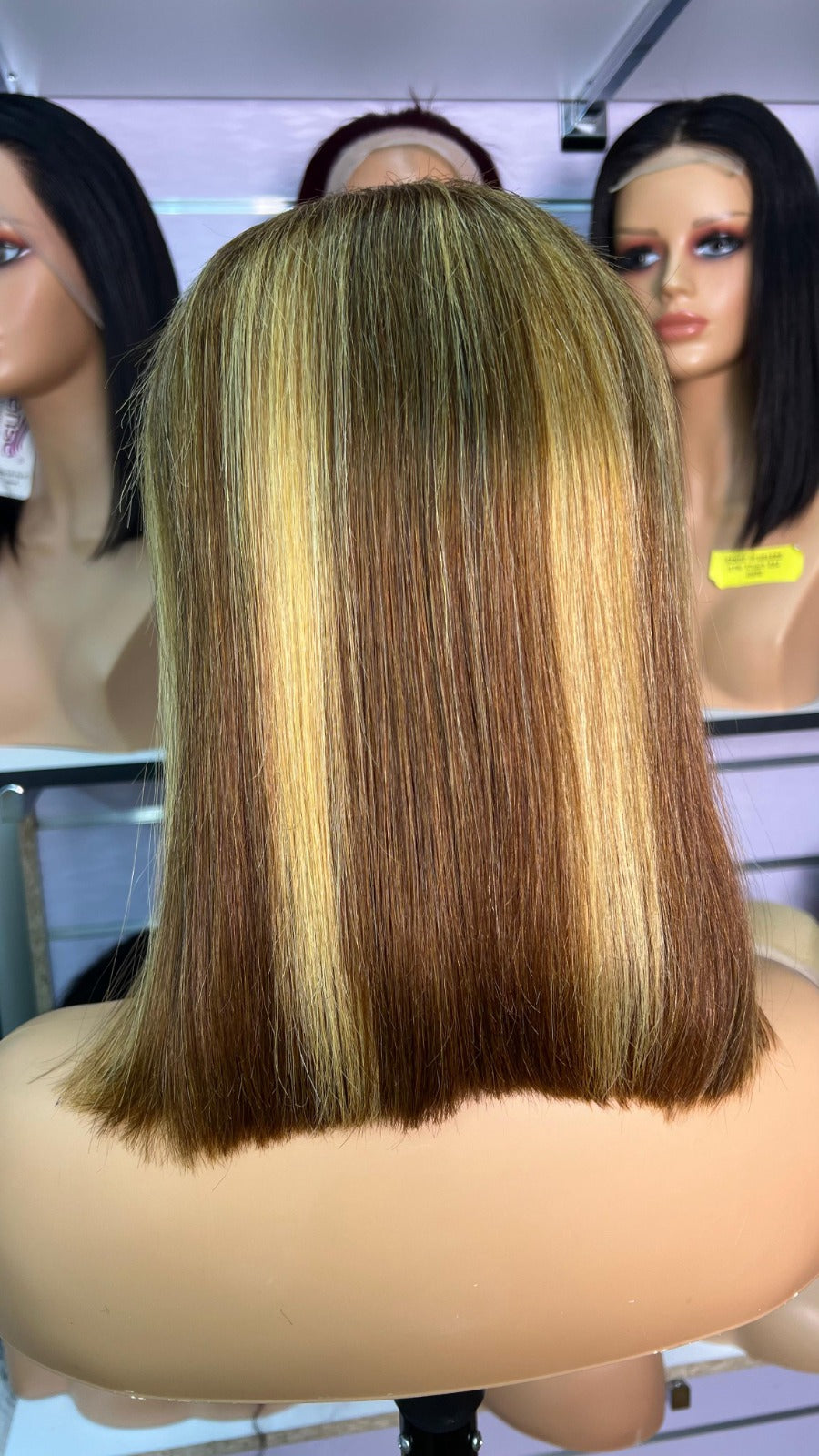 12-Inch Piano Bob Glueless Frontal Wig - Color #4/27