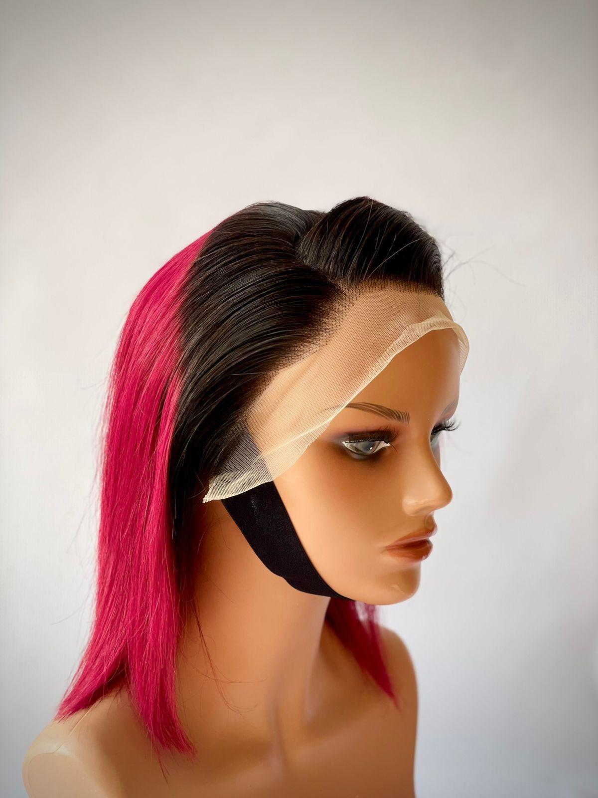 10-Inch Bob Glueless Frontal Wig - Color 1B/Bug