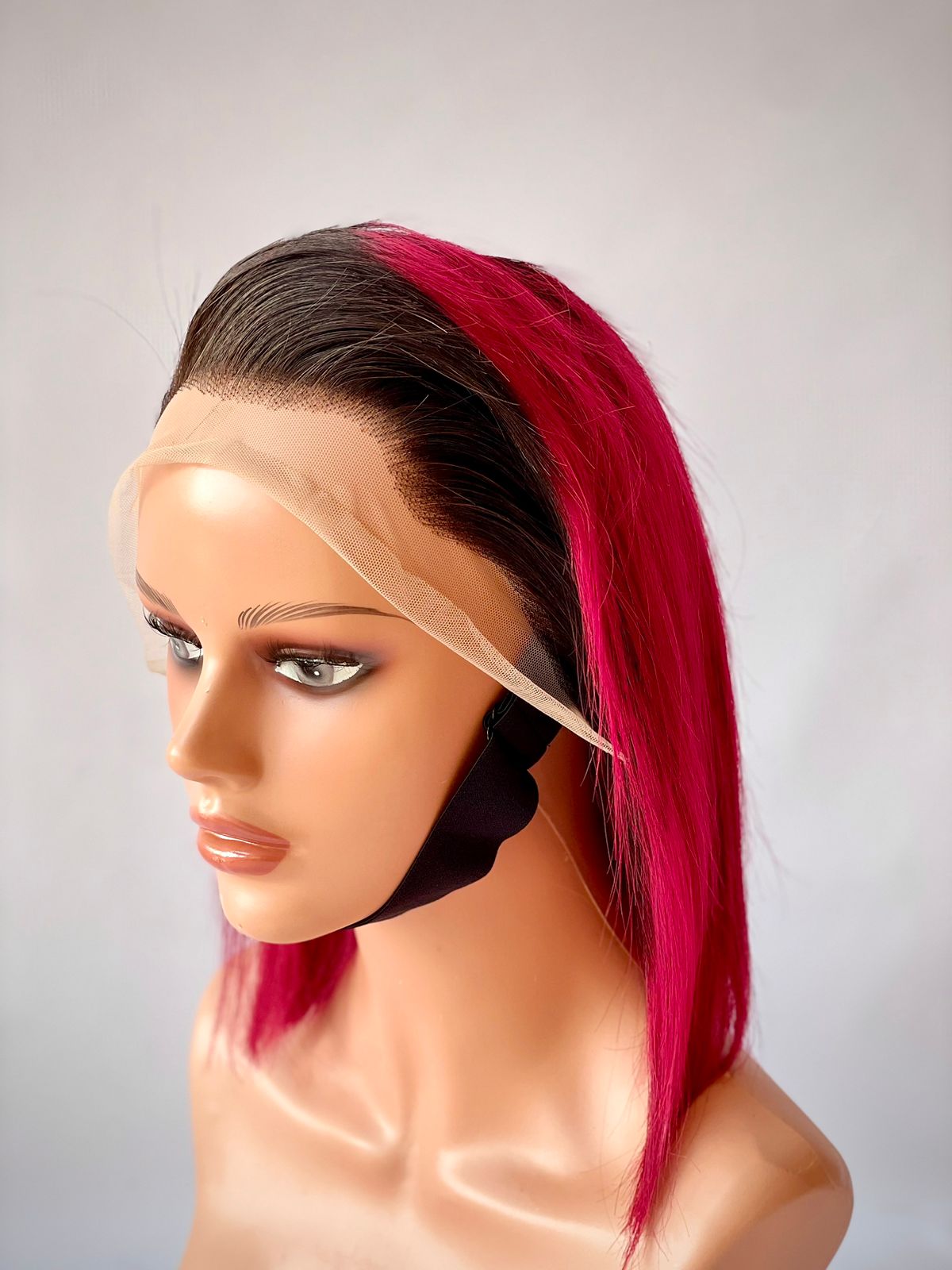 10-Inch Bob Glueless Frontal Wig - Color 1B/Bug