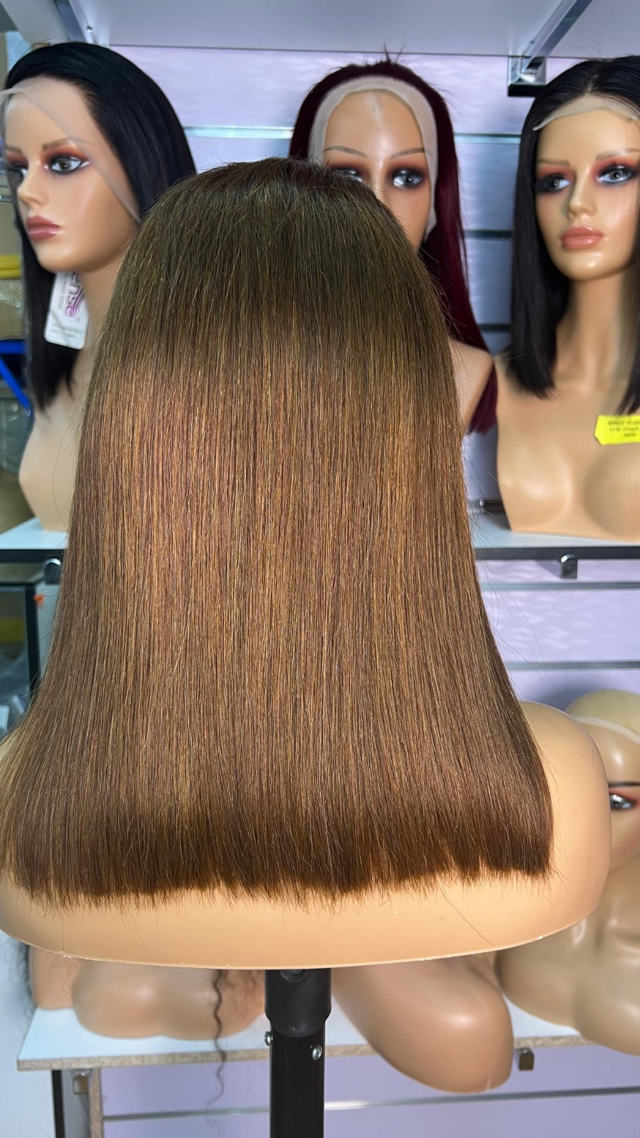 14-Inch Bob Glueless Frontal Wig - Color #1B/T4 Ombre