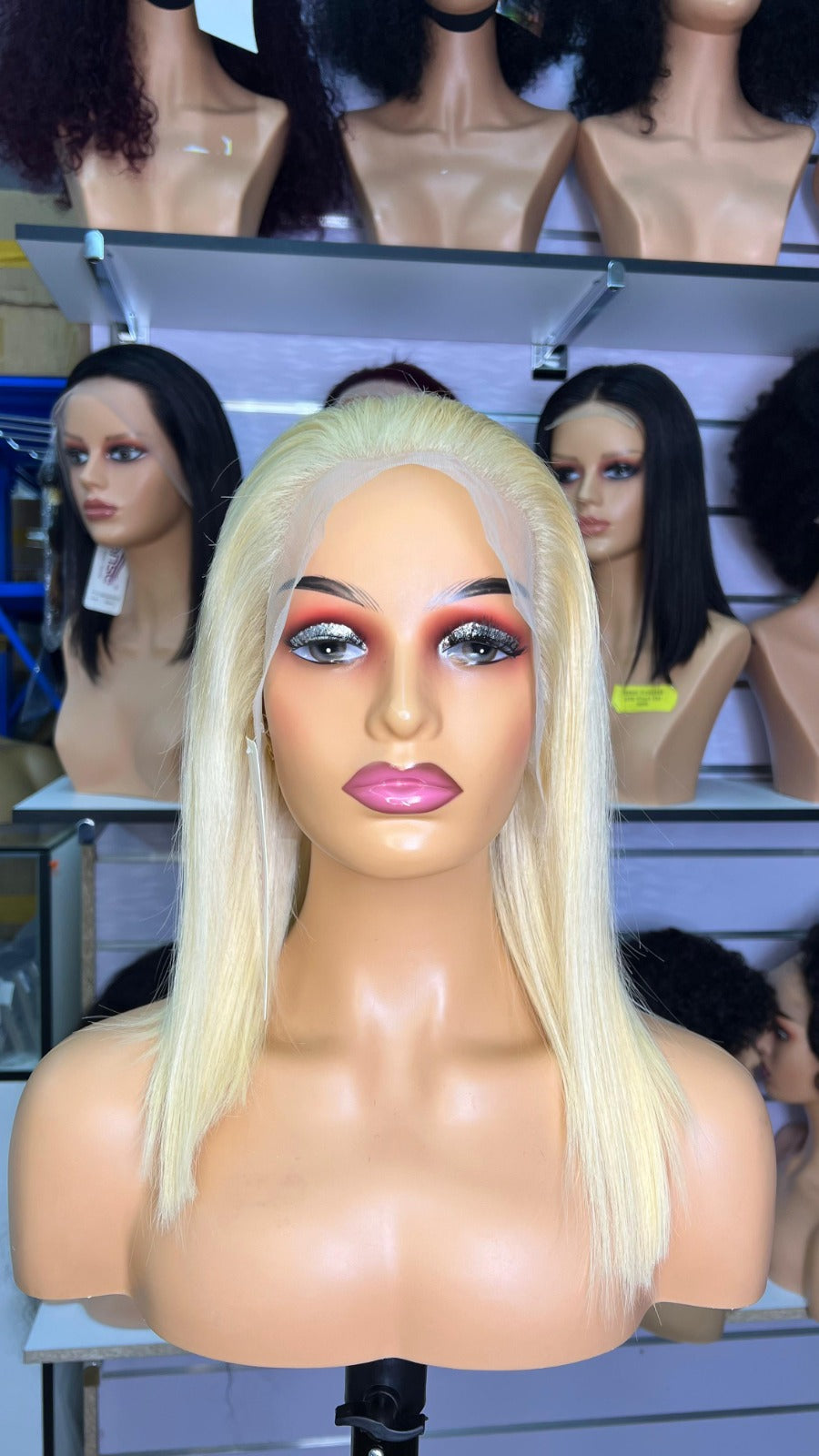 14-Inch Bob Glueless Frontal Wig - Color #613